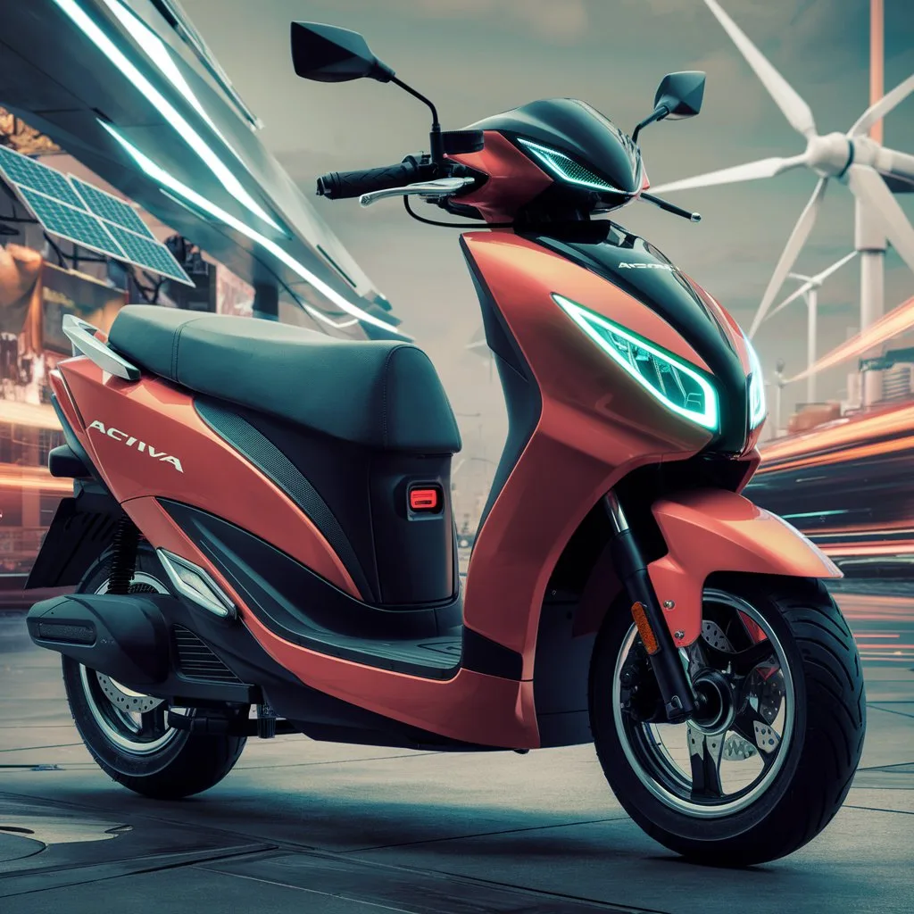 Honda Activa Electric two wheeler Red